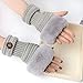 Produktbild SGSD Handschuhe Kaninchenhaar Halbe Fingerhandschuhe Weiblichen Winter Warme Studentin Süße Hälfte Undicht Frauen Gestricktes Garn