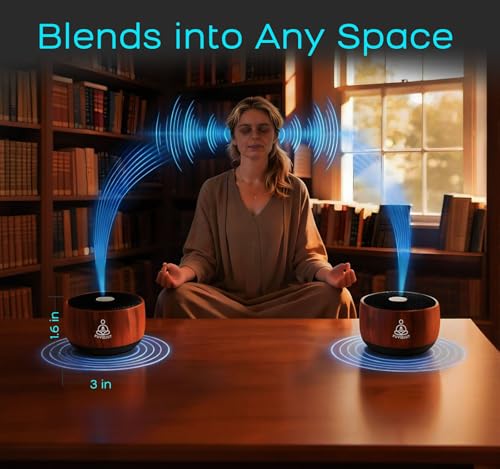 Image of Sound Frequency Machine,Auto Tibetan Singing Bowl, Meditation Generator Instrument - Solfeggio Bath for Yoga, Mindfulness, Vibration System of Chakra Balancing, 5 Tones, 3 Timers