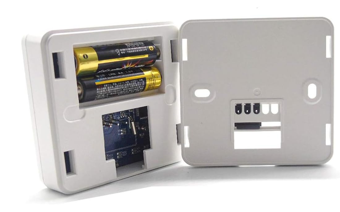 Termostato digital con teclas programable para caldera de gas mural de pared alimentado con 2 pilas AA, blanco