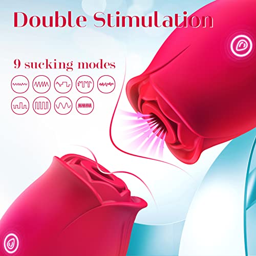 Clitoral Sucking Vibrator, G Spot Dildo Rabbit Vibrator, Waterproof Rechargeable Quiet Clitoris Stimulator With 3 Suction Patterns & 10 Strong Vibration Adult Sex Toys For Women Couples (Rose) #TOP1