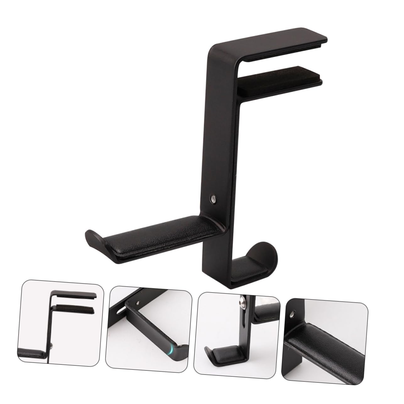 Alipis 3 Piezas soporte para auriculares colgador de auriculares de escritorio soporte para gancho para auriculares perchas gancho de auriculares Gancho de montaje para auriculares PU