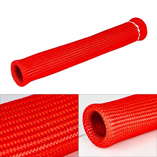AeroBon Engine Spark Plug Boots 1600° Heat Shield Protector and Wire Separator Divider Suit for 6mm 7mm 8mm 9mm (Red)