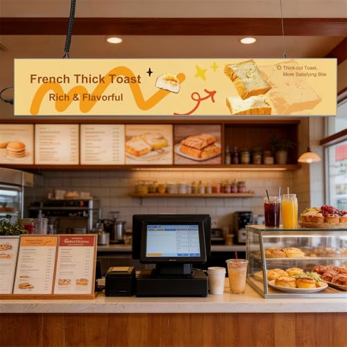 Image of LEDLightsWorld P1.86 LED Digital Signage Bar Display, 37.8 inch x 6.3 inch Full Color Programmable Scrolling LED Message Board with App Control, Commercial Advertising Screen for Store Windows, Retail Shops, Restaurants
