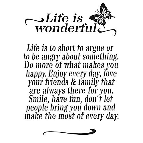 Stencil in plastica con motivi intagliati al