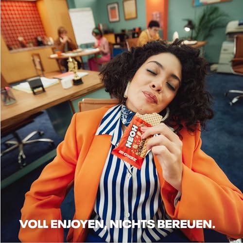 NEOH Haselnuss-Knusperwaffeln | 1g Zucker, 95 kcal, 21g | Keto-freundlich, Low-Carb, ballaststoffreich | Die neue Alternative zu traditionellen Süßigkeiten | 4 x 21g