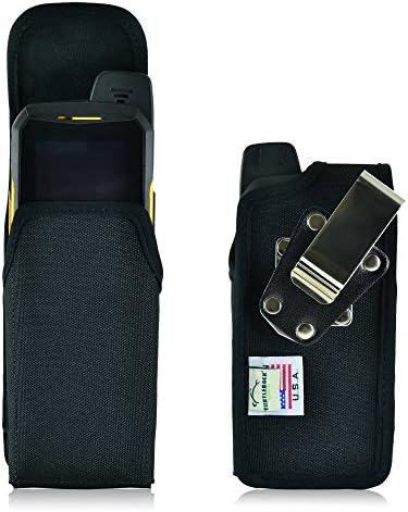 Turtleback Belt Clip Holster Case Fits Sonim XP6, Nylon Vertical Heavy Duty Black Nylon Pouch, Made in USA