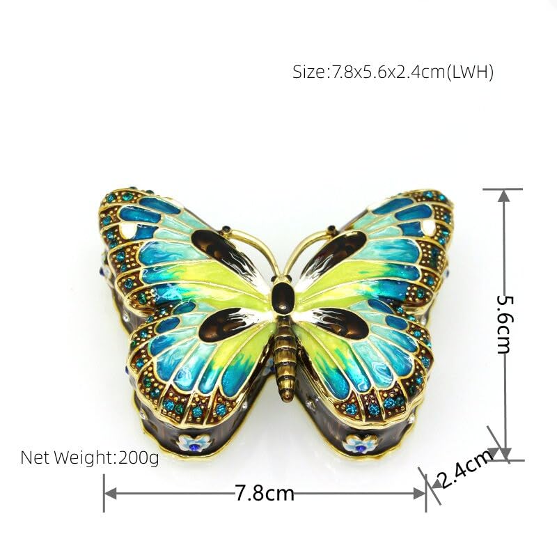 Amazon.co.jp: エナメル金属工芸品蝶の形の手作りエナメル小物