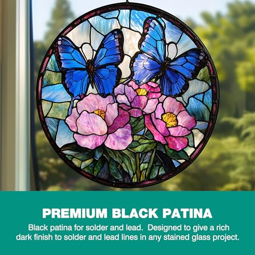 Black Patina for Lead and Solder - 4 oz, Black Patina for Stained Glass Solder - Patina for Stained Glass Solder - Black Patina for Solder - Flux for Stained Glass Soldering - Stained Glass Supply by LIIZOUSUDA - Image 2