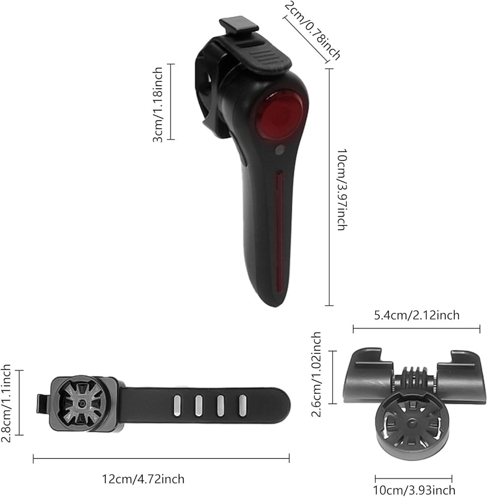 mua&mua Luce Posteriore Bici LED, 6 Modalità di Illuminazione, Ricarica USB-C, 60 Ore di Autonomia, Impermeabile IP65
