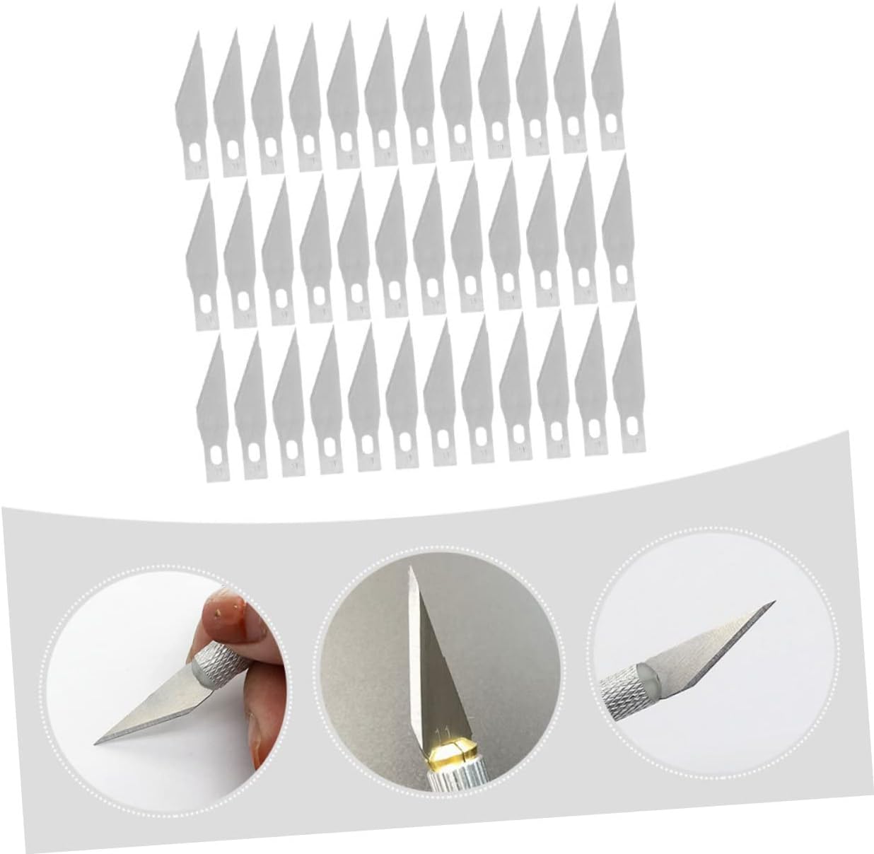 TEHAUX 1 box Replacement Craft Cutting Tool Blades DIY Blades for Carving Scrapbooking Paper Crafts Lightweight Durable for Art and Model Kits