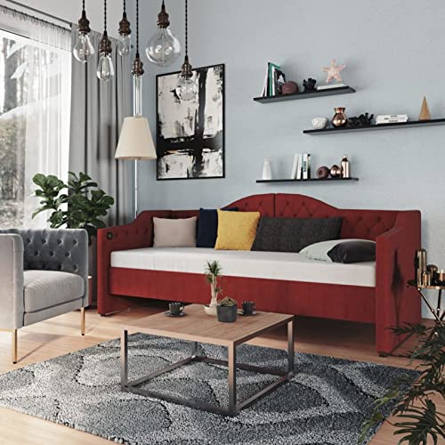Sofá Cama Metálico Plegable Tidyard - Estructura De Metal Negro, Tamaño 90x200 Cm, Ideal Para Salón O Dormitorio De Invitados