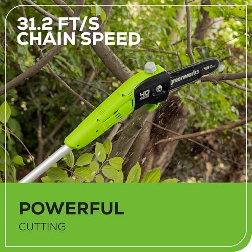 Greenworks 40V 8-Inch Cordless Pole Saw PS40B210 with 2.0Ah Battery - Image 3