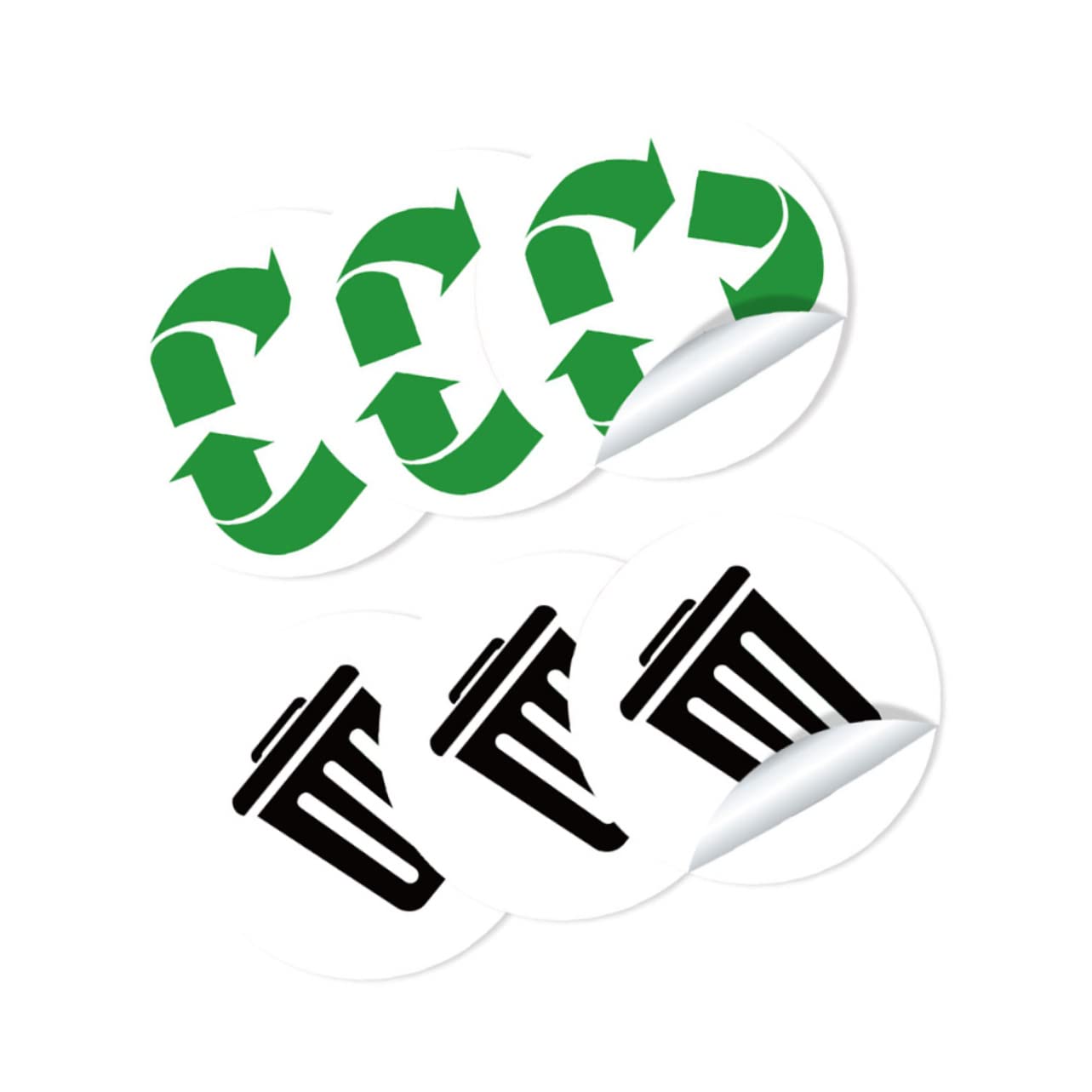 OFFSCH 1 Set Of 6 Sheets Of Garbage Sorting Labels Recycling Stickers Adhesive Stickers For Garbage Bins Recycling Label