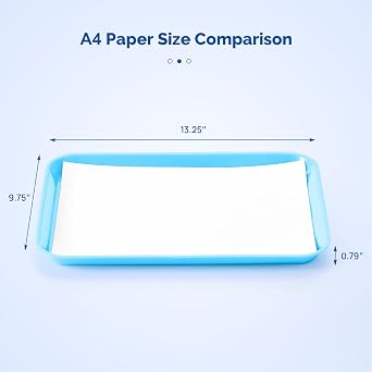 JMU Dental Procedure Trays Autoclavable Set Up Flat Trays Size B 13.25 X 9.75, Plastic Instrument Trays (Blue)