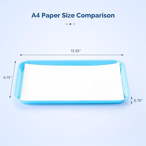 JMU Dental Procedure Trays Autoclavable Set Up Flat Trays Size B 13.25 X 9.75, Plastic Instrument Trays (Blue)
