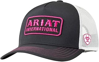 Gorra para mujer con parche bordado, color negro y rosa