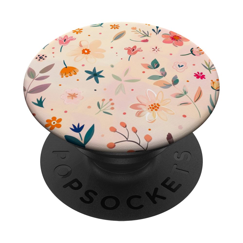 PopSocket Mit Wildblumen-Herz Design – Austauschbarer PopGrip Für Handys