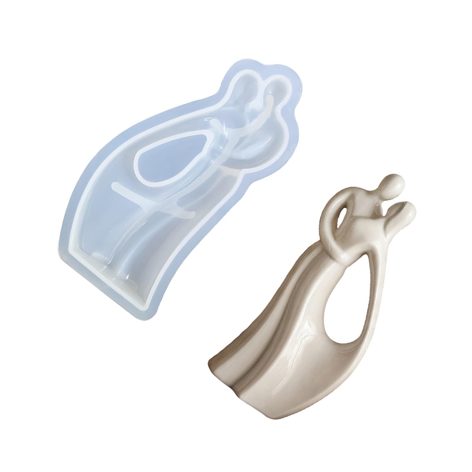 LXJLXD Couple Figurine Silicone Mold Valentine ' s Silicone Easy Demold for Resin Casting Soap Making Candlewax Molds