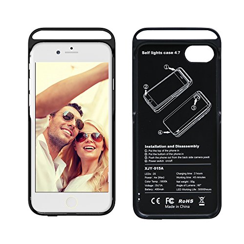 Selfie Light,TeckEpic 36 Highlight LED Selfie Ring Flash Fill Light Camera Photography for iPhone X/10,iPad/Samsung/BlackBerry/Motorola and All The Smart Phones (Black)