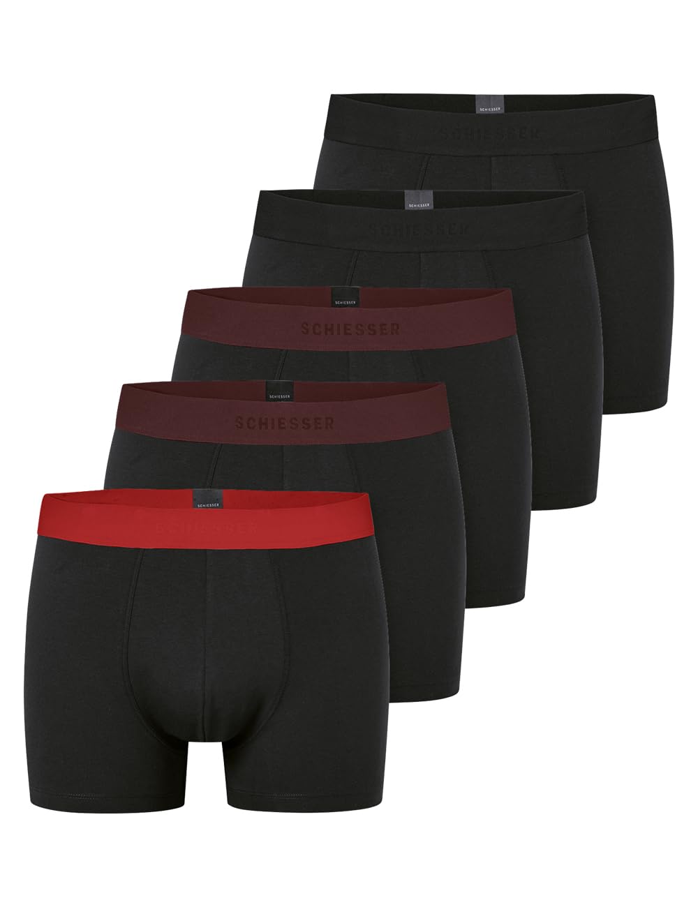 Schiesser Herren 5 PACK Boxershorts Bio Baumwolle Multipack - 95/5 Organic