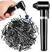 Electric Tattoo Ink Mixer Tattoo Pigment Agitator Tattoo Machine Supply Tool Eyebrow Color Watercolor Ink Painting Pigment Makeup Liquid Agitator Machine With 100 Mixing Sticks Set (Black)