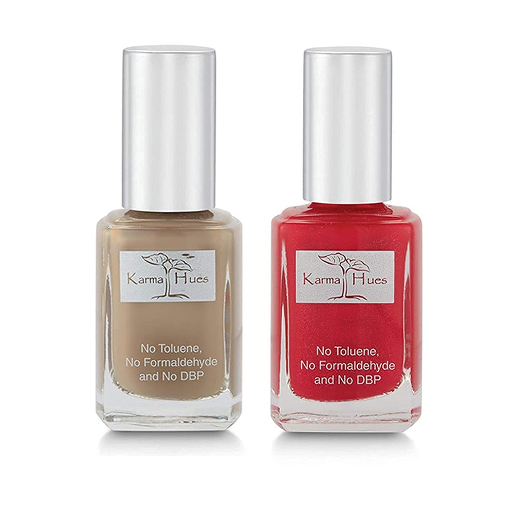 Karma Organic amazing Natural Nail Polish Colors & Soybean oil Lavender Nail polish remover - Non Toxic, Vegan, Cruelty Free Nail Paint