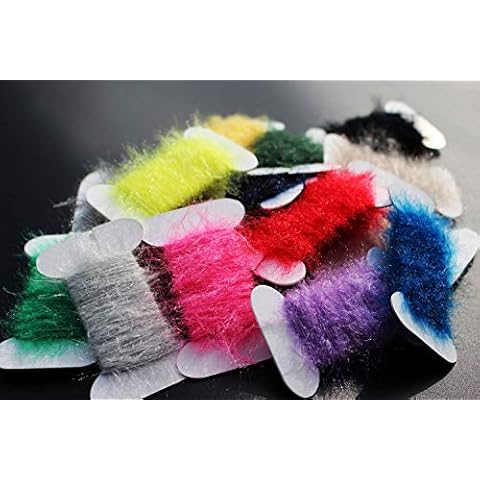 Tigofly 17 colors total 170m Ice Dub Dubbing Thread Line Chenille Sparkle Yarn Nymph Bugs Scud flies Body Fly Tying Materials Cover