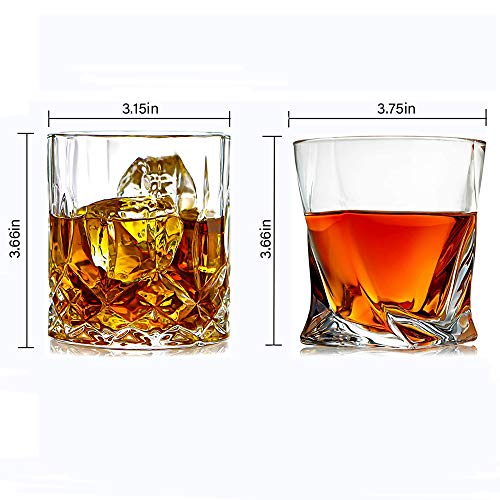 Presentes para homens, copos de uísque, conjunto de 6 copos de uísque à moda antiga, presentes de uí
