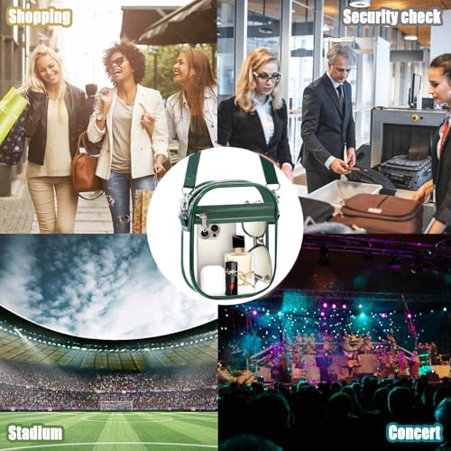 Image of Fibrdoo Clear Crossbody Purse Bag, Clear Bag Stadium Approved with Front Pocket for Concerts Sports Festivals