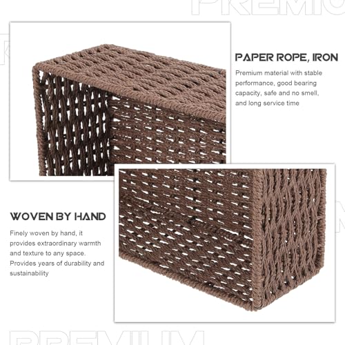 Cesta de cuerda de papel hecha a mano para decoración sofisticada 4