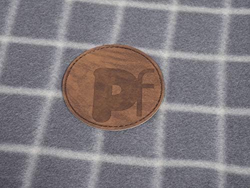 Petface Window Pane Check Pattern Fleece Blanket for Dogs, Grey