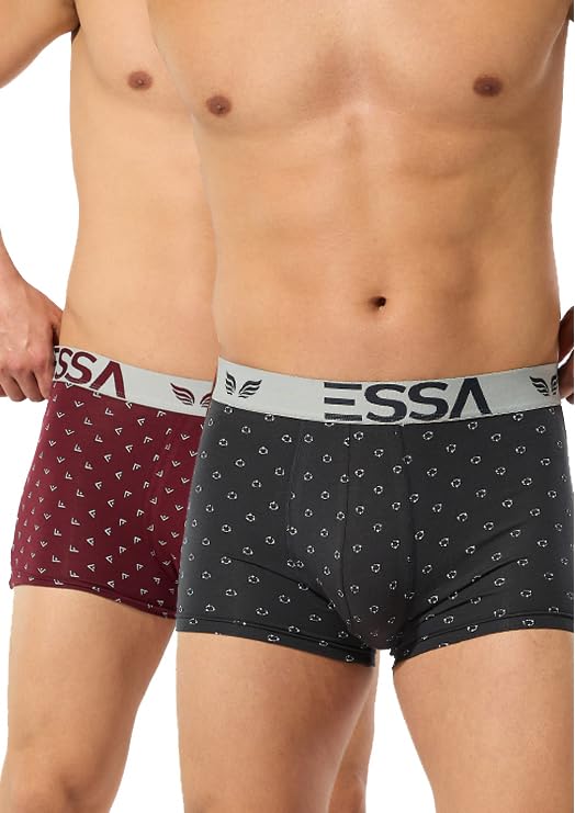 essa Men's Cotton Trunks (Pack of 2) | Comfortable & Breathable Underwear, Innerwear Stylish Design | Ideal for Everyday Wear-picture-20