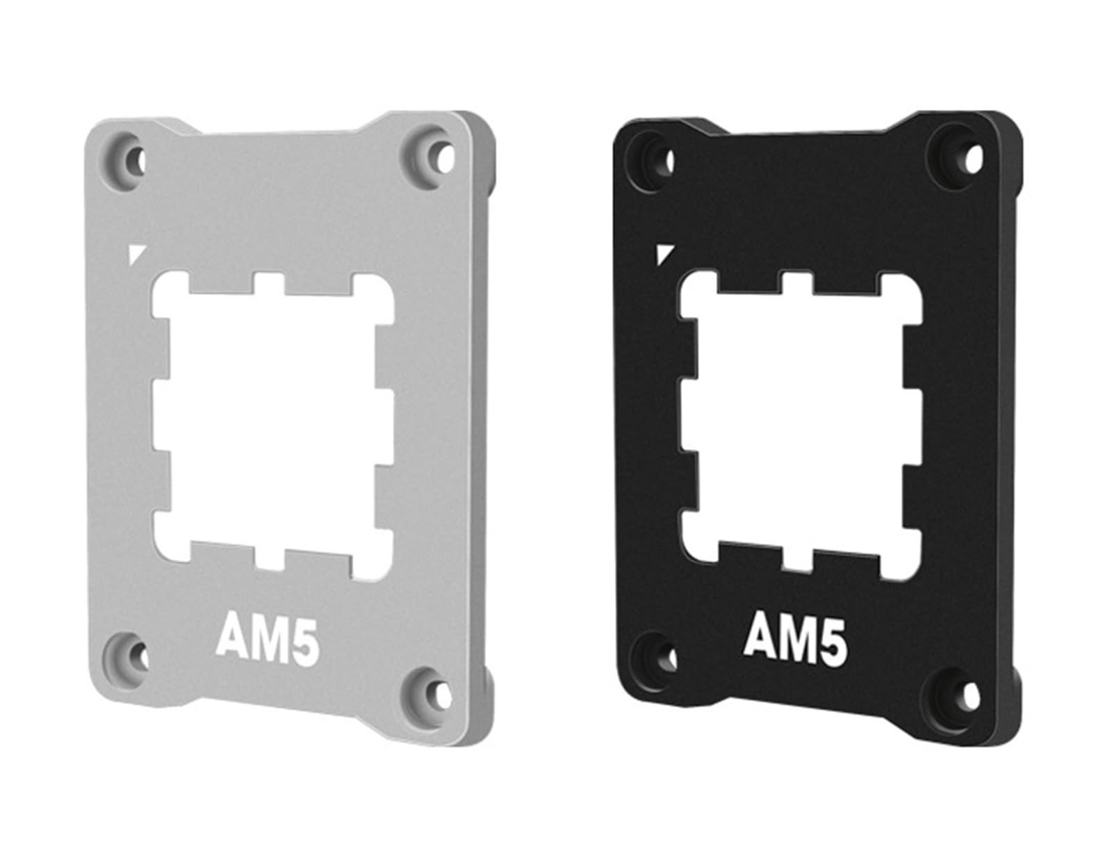 Soporte para CPU AM5 marco de contacto antiflexión con 4 tornillos, 1 destornillador y 1 marco de fijación antiflexión correctivo de disipación de calor de 7,5 x 5,6 cm (plateado)