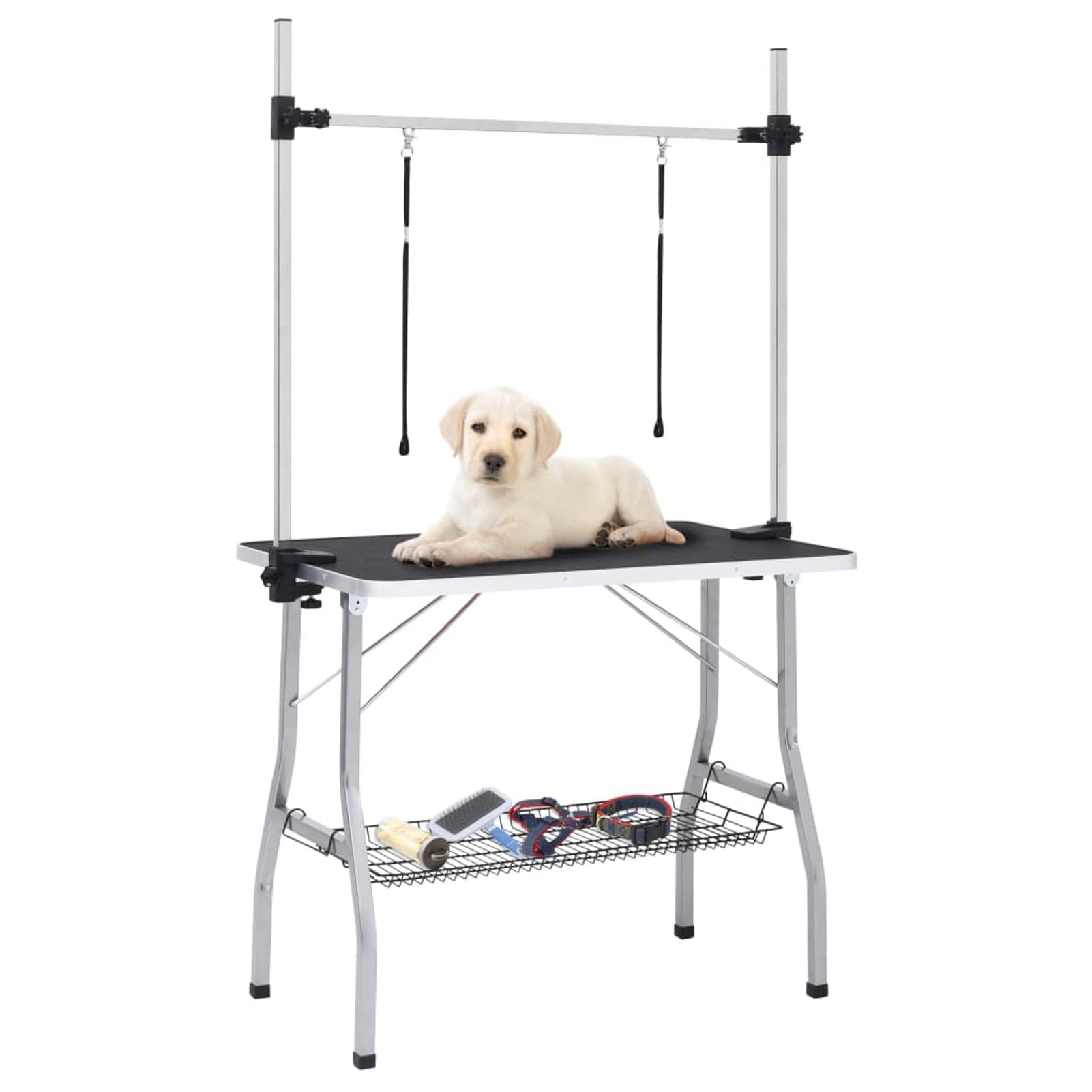 Tavolo Toelettatura per Cani Regolabile con 2 Anelli e Cestino,Articoli per Animali,Animali Domestici - Articoli,Articoli per la Cura dell'aspetto degli Animali Domestici(SPU:171069)