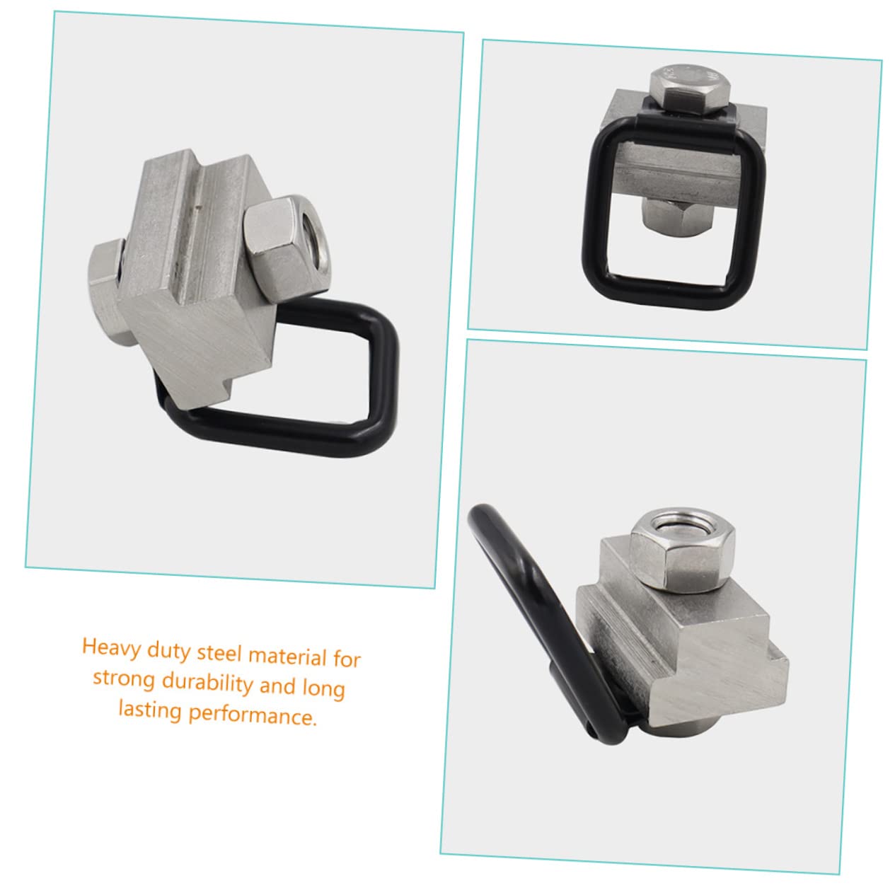 KICHOUSE Slot Nut D-Ring for Trailer Tie Downs Camper Accessories Heavy Duty Removable D-Ring Nuts Track Bolts