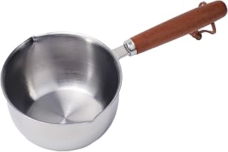 300ML Stainless Steel Butter Warmer Pan,Mini Sauce Chocolate Melting Pot with Pour Spout,Hot Oil Pan, Butter Melting Pot