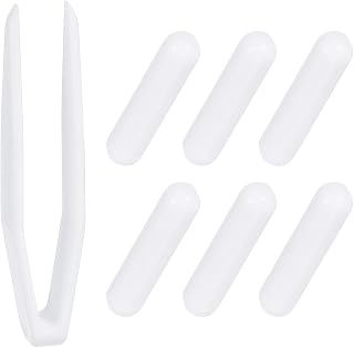 PATIKIL Magnetic Stirrer Bar, 25x6mm 6 Pcs PTFE Magnetic Mixer Stir Bars Magnet Mixing Rod Set for Flat Bottom Beaker Laboratory Home Lab with Plastic Nipper, Type-C