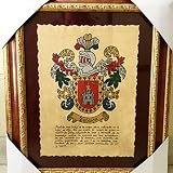 pergamino con escudo Heráldico con marco