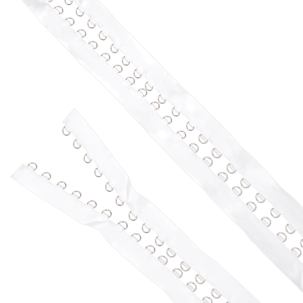Anneaux en D sur ruban de couture blanc 2,4 m assurant un laçage solide pour robe et veste