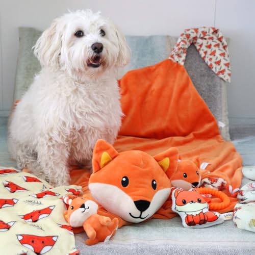 Croci Baby Tails Hundespielzeug im Fuchs-Stil für Welpen und kleine Hunde, 25 cm