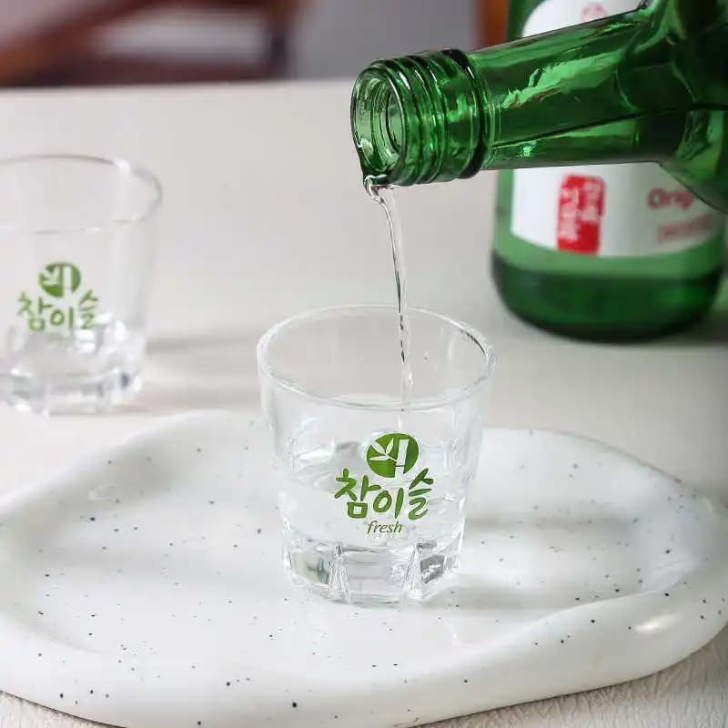 Korean Soju Shot Glasses Sets - Elevate Your Sipping Experience with 2.0 oz Clear Glass, Ideal for Whiskey, Tequila, and Liquor (4PCS)