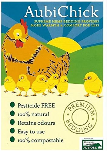 AubiChick 20kg 100% Natural & Pesticide Free Supreme Hemp Bedding Providing More Warmth & Comfort for Less
