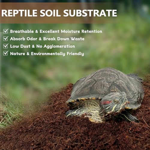 Image of BNOSDM Reptile Soil Substrate,Natural Terrarium Bedding,Snake Bedding,Fluffy Reptile Tank Substrate for Tortoise Hermit Crab Tarantulas Lizards