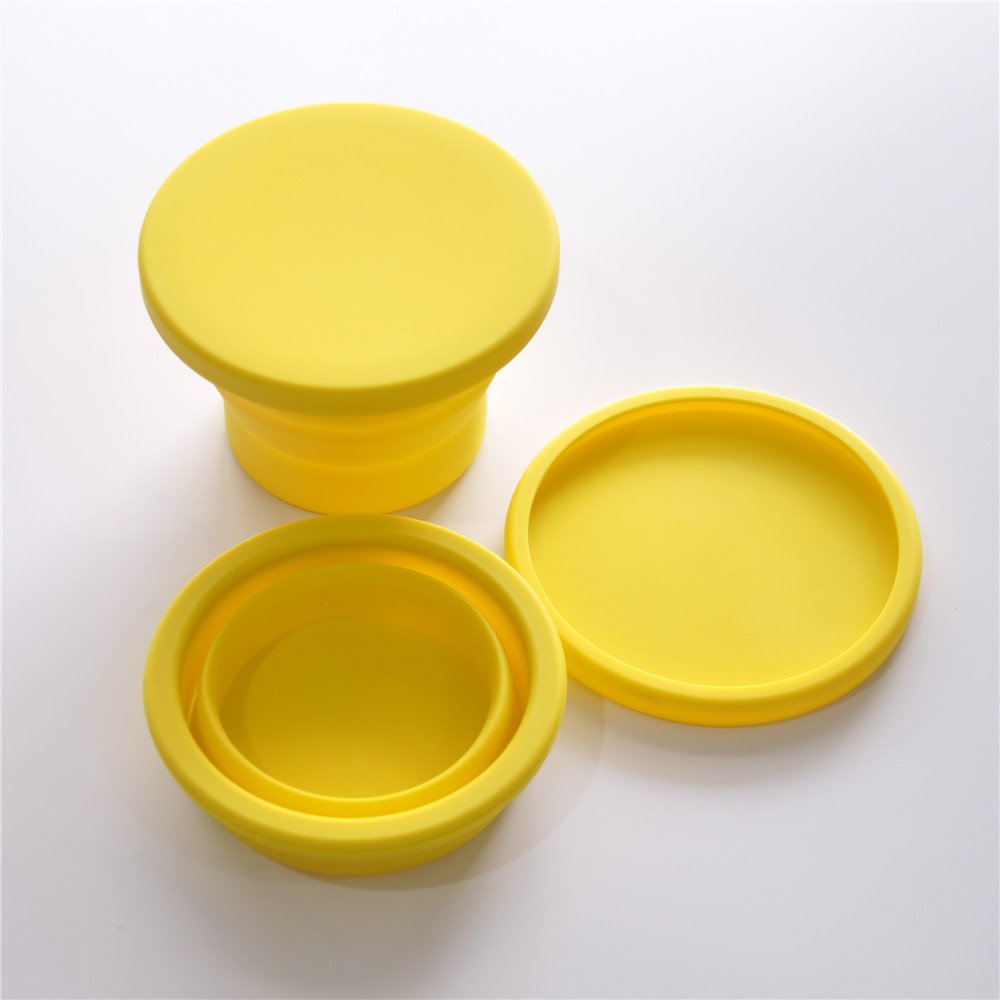 Reebaby Collapsible Silicone Feeding Bowl With Lid - Saves Space