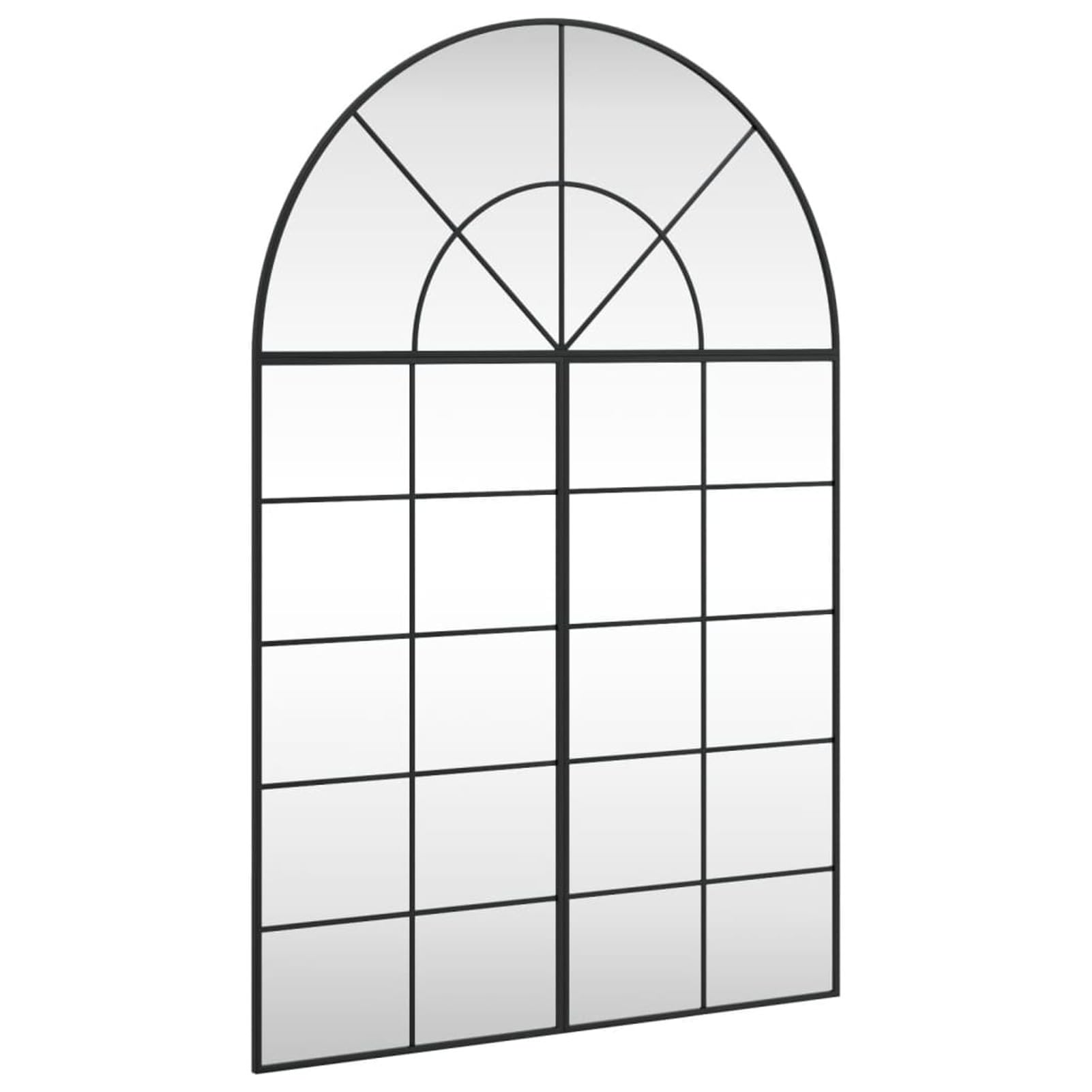 Gecheer Miroir, mural, Desig rétro, arc, fer, 100 x 150 cm, salon, chambre, jardin, extérieur, en fer, grand miroir, miroir décoratif