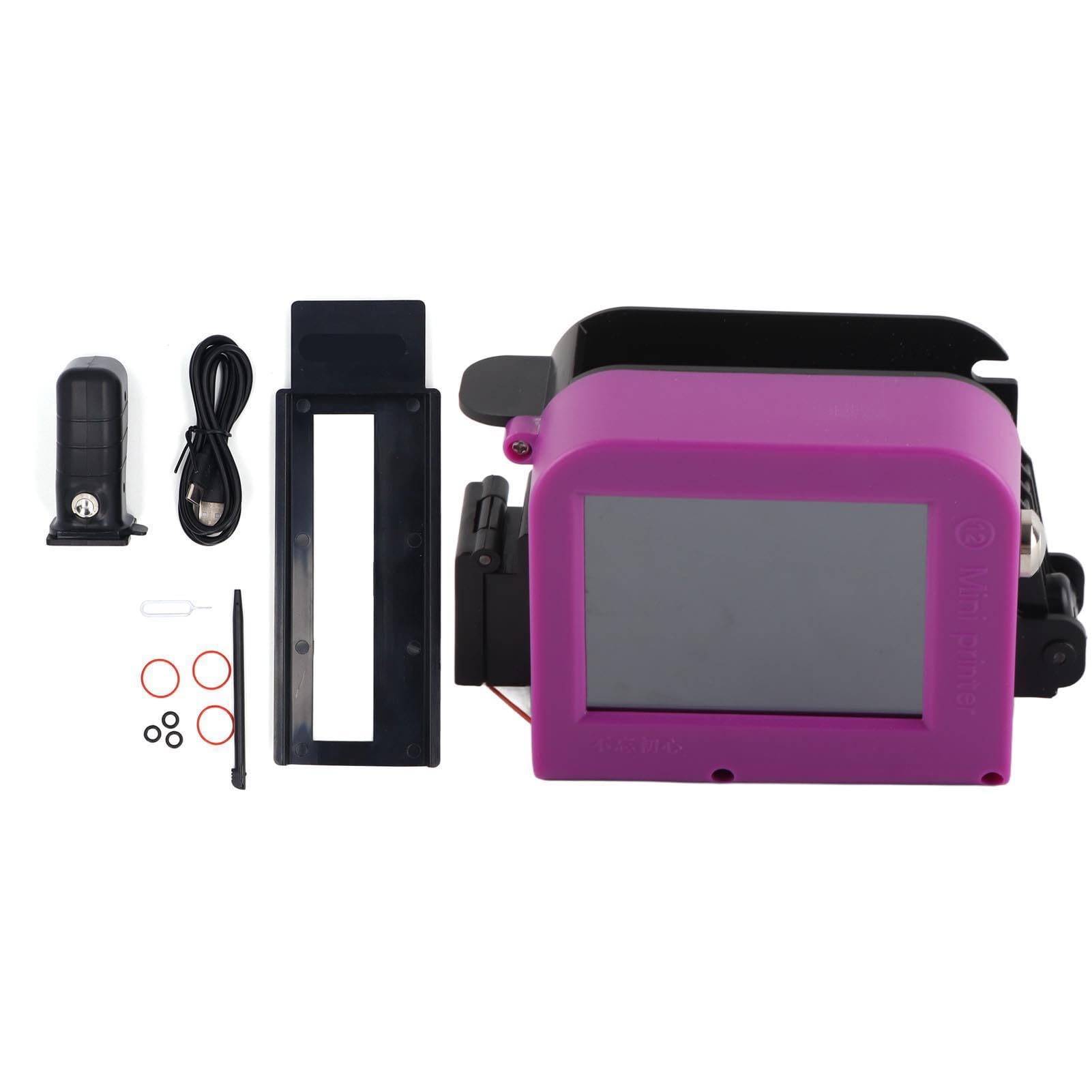 Fockety Stampante a Getto D'inchiostro Portatile, Pannello UI Touch Screen LED HD Stampante a Getto D'inchiostro Portatile, Mini Codificatrice a Getto D'inchiostro Intelligente Ad (Spina