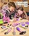 Deejoy Tool Set with Tool Box & Electronic Toy Drill, Pretend Play Kids Construction Kits for Kids Ages 3-5 Years Old, Toddler Tool Set(Pink)