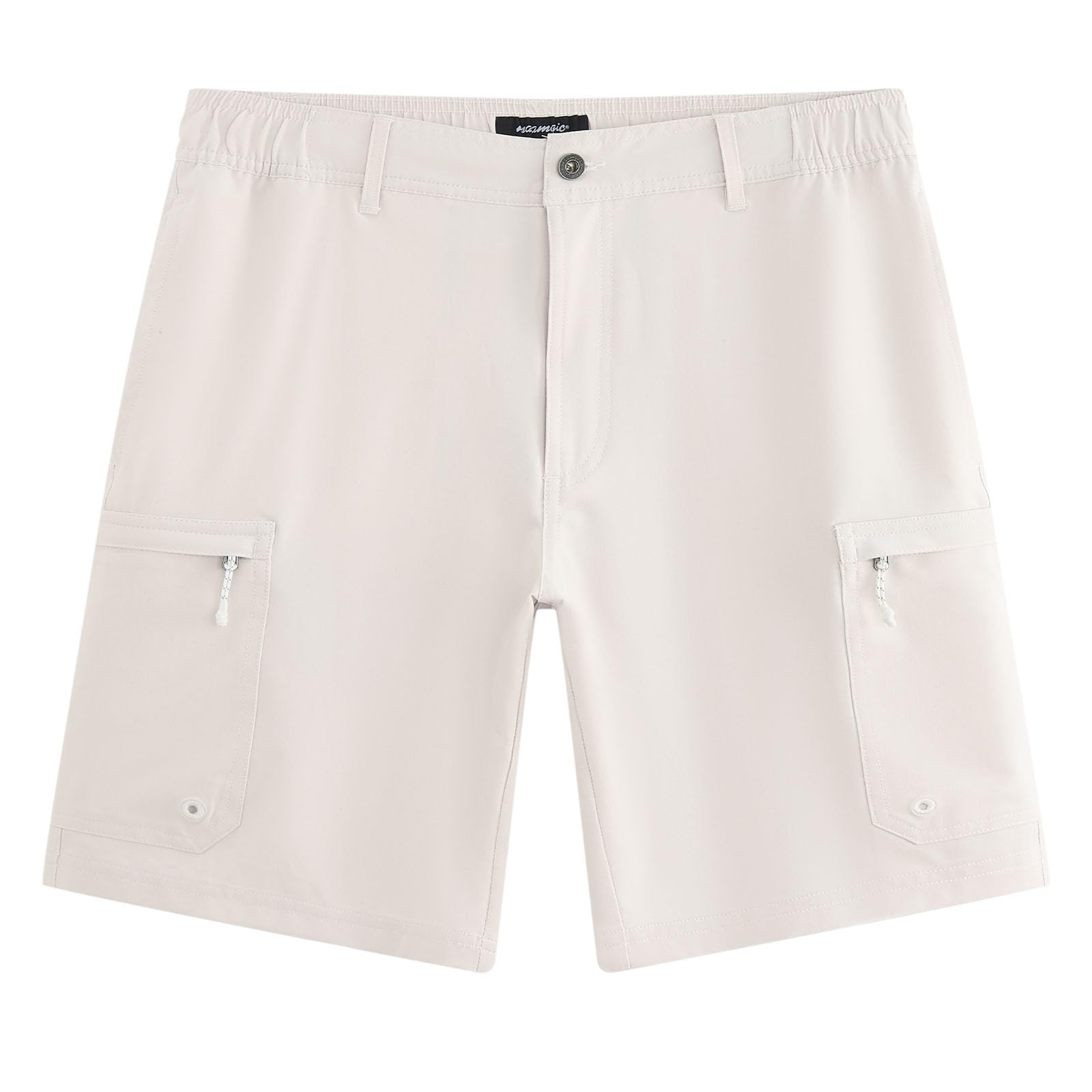 MaaMgic Herren Kurze Hosen Mit elastischem Bund Atmungsaktiv Schnelltrocknend, Stretchy & Knitterfrei 6 Taschen für Outdoor, Strand, Reisen,Wanderhose