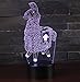Produktbild 3D LED Lampe Nachtlicht, CKW 7 Farben Wählbar Dimmbare Touch Schalter Nachtlampe für Kinder Weihnachten Geburtstag beste Geschenk Spielzeug (Llama)