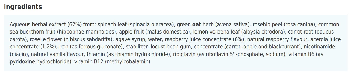 Fer liquide pour enfants sans gluten, sans lactose, 250 ml
